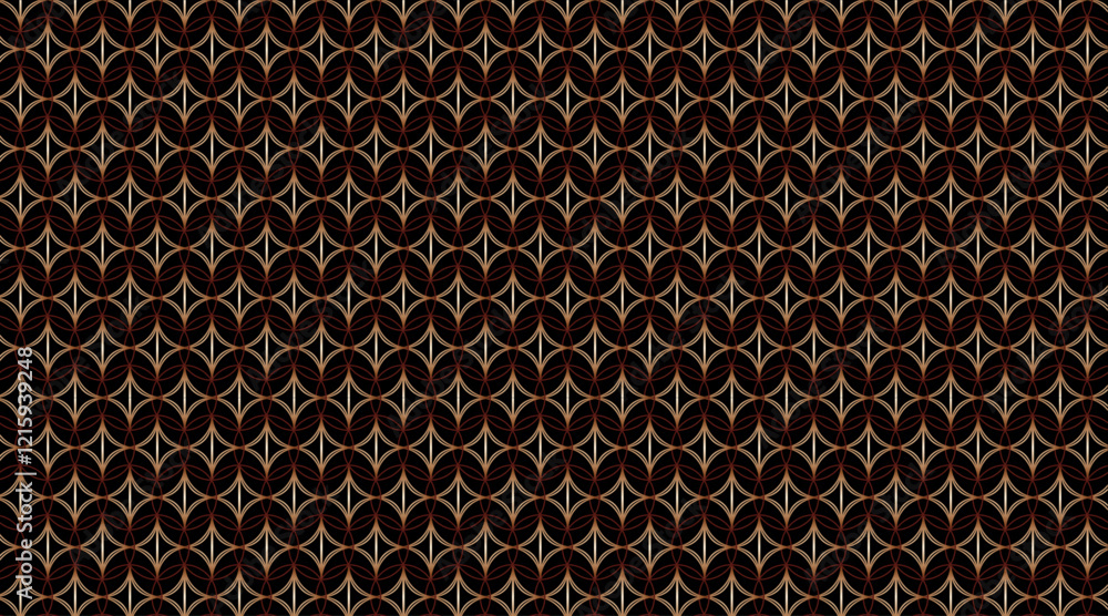 Aufkleber circular shape vector background pattern design | golden pattern design with geometric shape with ci