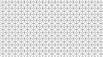 Circular shape vector background pattern design | Pattern design with geometric shape with circle, line, diamond, 3d object with black color | Seamless modern pattern background