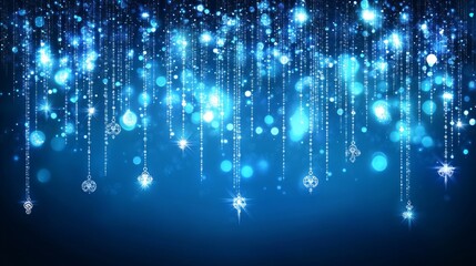 Sparkling Blue Jewel Ornaments Hanging Decorations