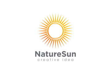 Creative Sun Concept Logo Design Template