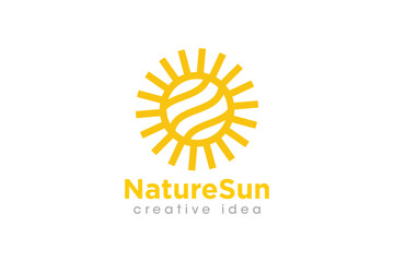 Fototapeta premium Creative Sun Concept Logo Design Template