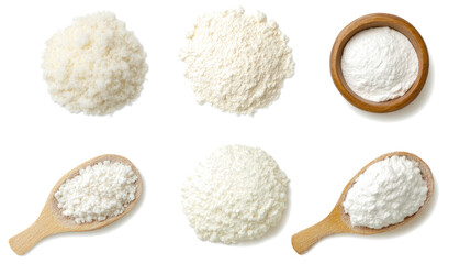 Whey Protein Powder on Clear Background Generative AI