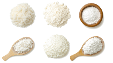 Whey Protein Powder on Clear Background Generative AI