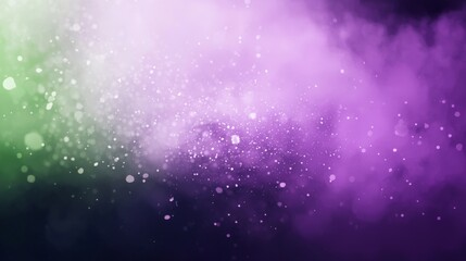 Fototapeta premium Abstract Purple and Green Bokeh Background with Sparkling Dust and Glimmering Lights