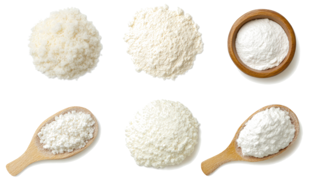 Whey Protein Powder on Clear Background Generative AI