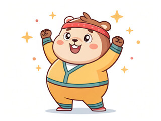cartoon, baby, illustration, vector, child, boy, animal, funny, fun, drawing, love, smile, kid, bear, art, people, character, fat, comic, cute