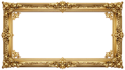 Antique frame for design and decoration, wood vintage or retro frame cut out