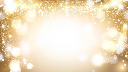 Sparkling Golden Festive Background with Glitter (1)