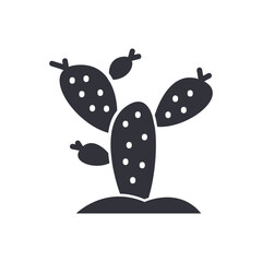 Cactus plant solid icons, minimalist vector illustration ,simple transparent graphic element .Isolated on white background