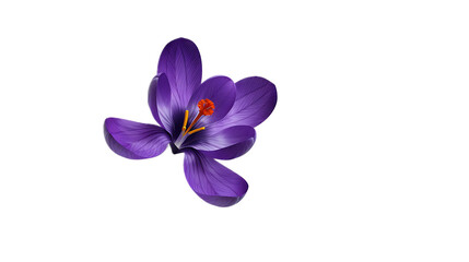 Obraz premium A rich purple crocus flower against a transparent background.