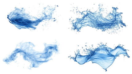 Obraz premium Liquid Wave Collection on Clear Background Generative AI