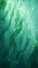 Fototapeta premium digital technology abstract green transparent flow poster background