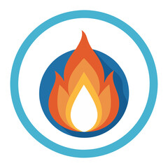 gas flame icon design