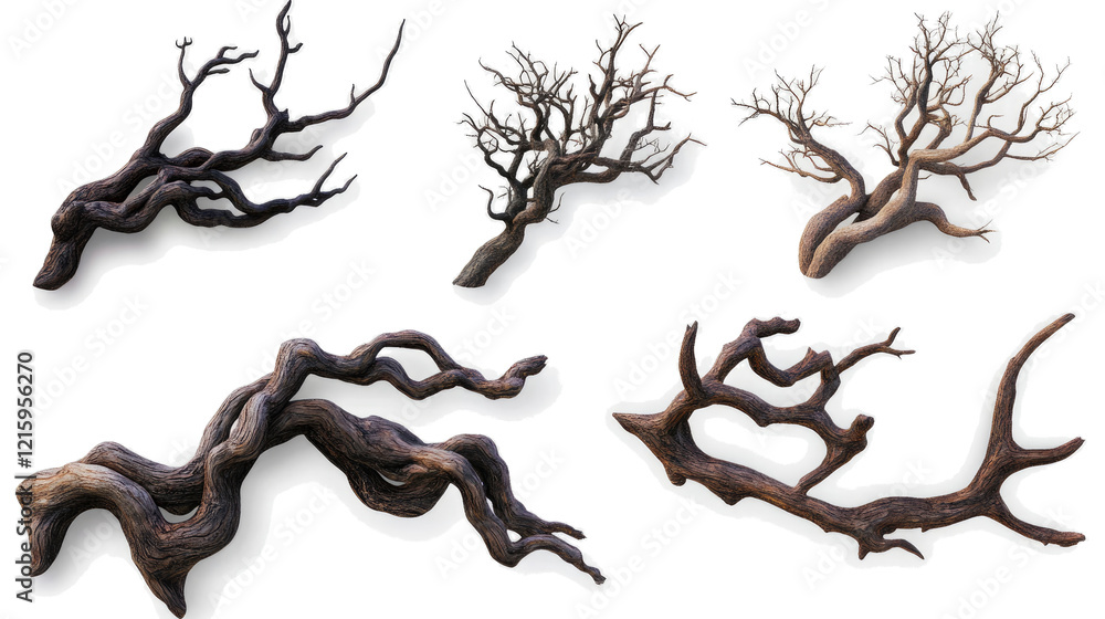 Aufkleber branches isolated on transparent background generative ai