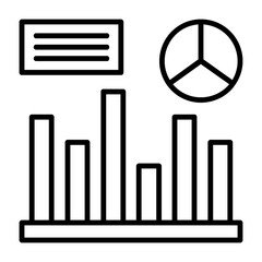 Analytics Outline Style Icon