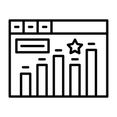 Keyword ranking Outline Style Icon