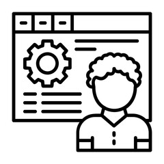 SEO specialist Outline Style Icon