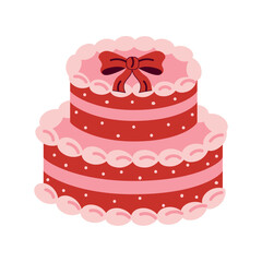 Red frosting birthday cake