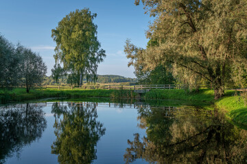 Obraz premium View of the pond 