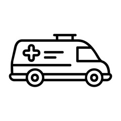 Ambulance Outline Style Icon