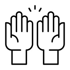 Hands Outline Style Icon