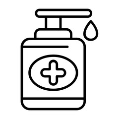 Sanitizer Outline Style Icon