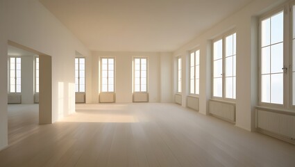 Obraz premium Empty spacious bright of empty room