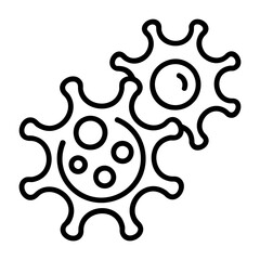 virus Outline Style Icon