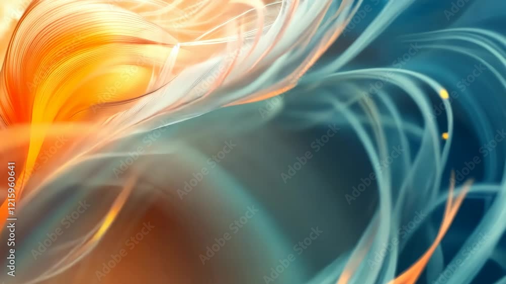 Poster vibrant abstract flow of colorful swirling patterns in motion