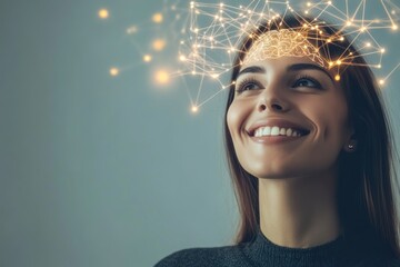 Illuminated Mind: A Woman's Brainpower and Network Connections
