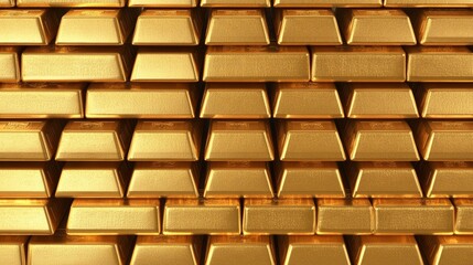 Stacked Gold Bars Wealth Abundance Financial Success