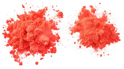 Fototapeta premium Scarlet Ruby Powder Burst on Clear Background Generative AI
