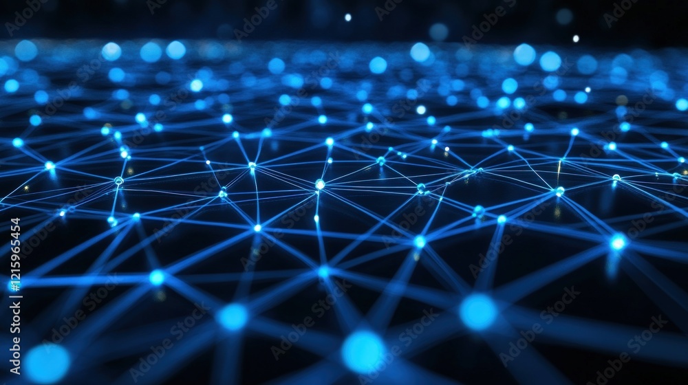 Poster abstract network connections digital data global internet technology visualization