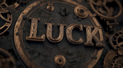 Steampunk Luck Bronze Gears and Fortune