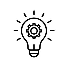 Idea, innovation, management icon design