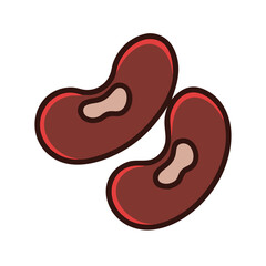 kidney beans icon design