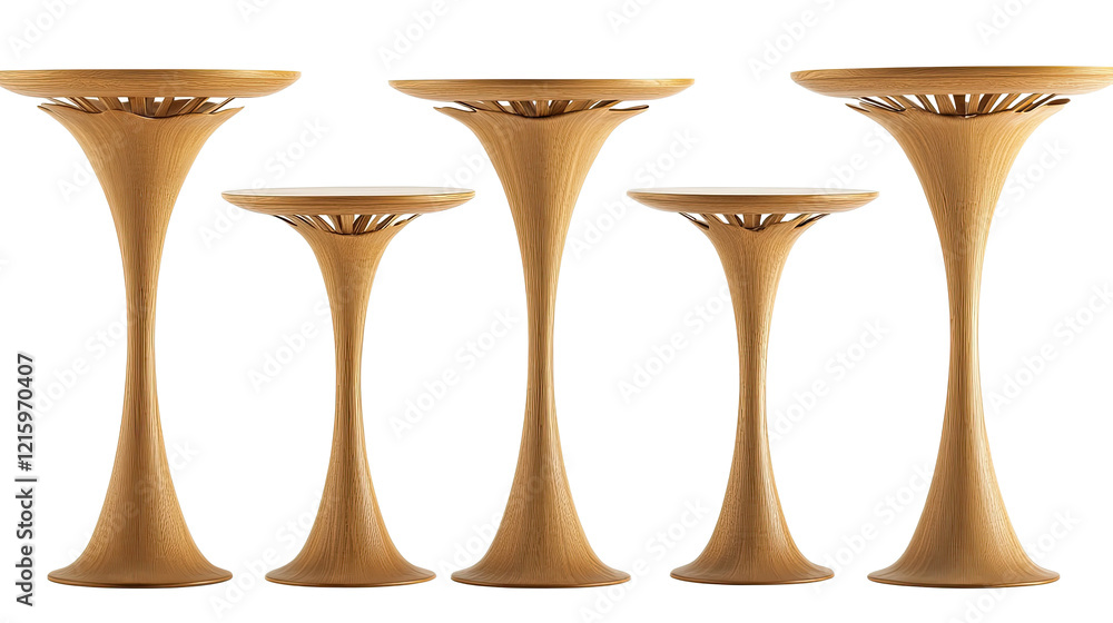 Poster perfectly shaped round dining tables set for elegance generative ai