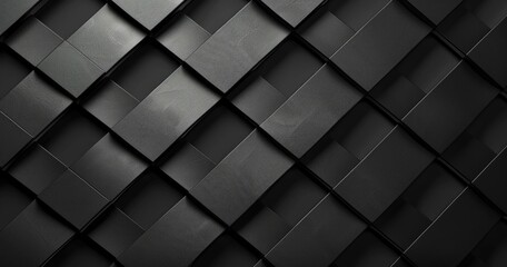 Fototapeta premium A textured black surface with interwoven patterns, ideal for backgrounds or design projects.