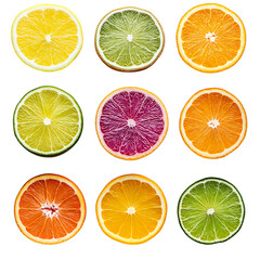 Fototapeta premium set of citrus fruits