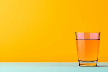 Glass of Orange Juice 3D Illustration