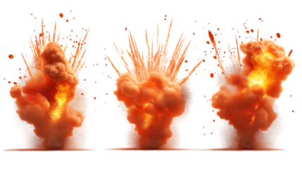 fiery explosion with alpha channel