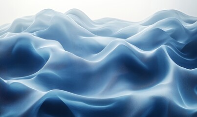 Obraz premium Abstract waves, futuristic design, 3d render, Generative AI
