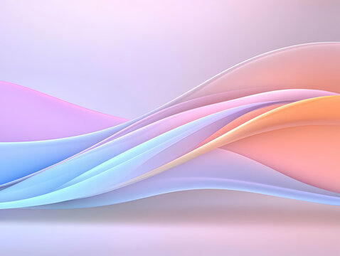 Abstract Pastel Wave Background Illustration