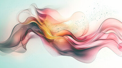 Abstract Fluid Art: Serene Pink, Gold, and Brown Swirls, Ethereal Motion, Peaceful Energy, Dreamlike Texture