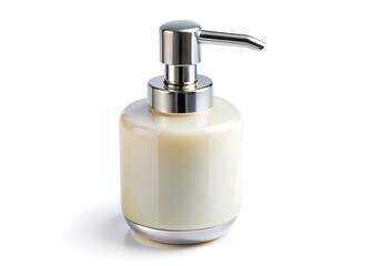 white soap dispenser isolated on a white background