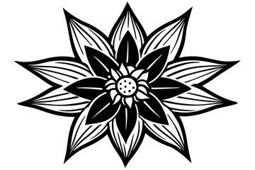 
A simple Flower shape with short spikers cartoon style, vector illustration