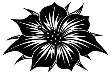 
A simple Flower shape with short spikers cartoon style, vector illustration