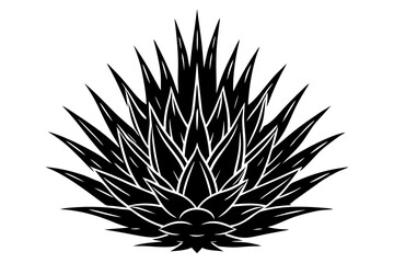 Fototapeta premium A simple Flower shape with short spikers cartoon style, vector illustration