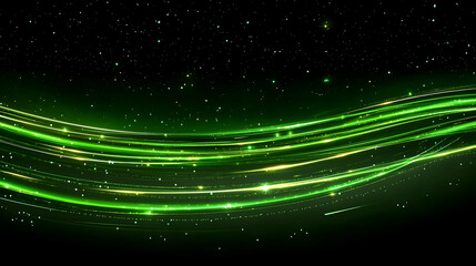 Obraz premium Green Abstract Lightwave Background