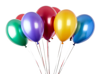 colorful balloons isolated on white